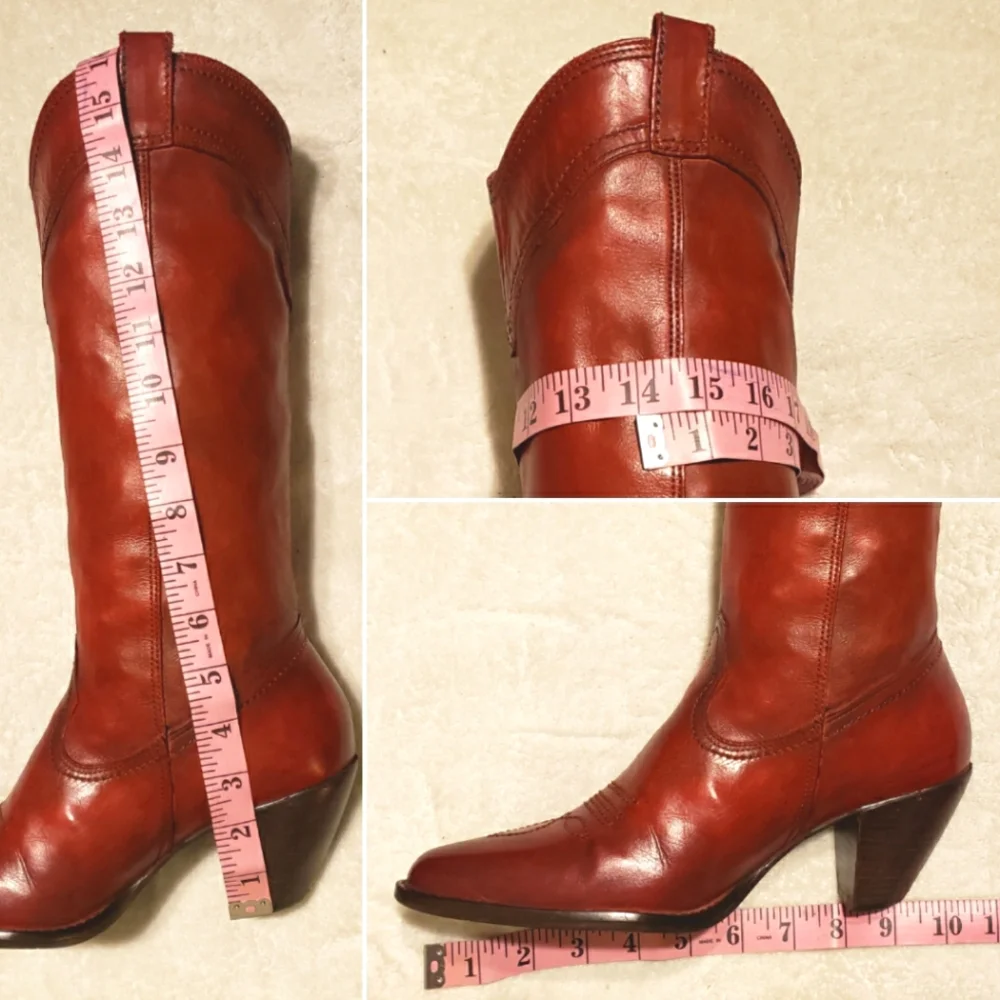 Vintage Red Heeled Boots - Picture 11 of 15